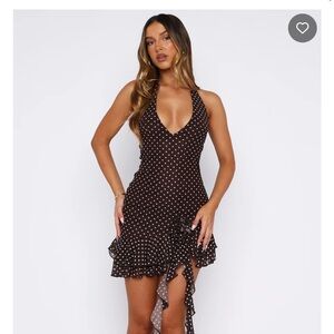 long brown floral dress Agnes Satin Maxi Dress, Brown Floral, Lined